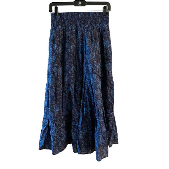 Sundays Size S Small Millie Midi Skirt Midnight Floral Pull On - Picture 3 of 5